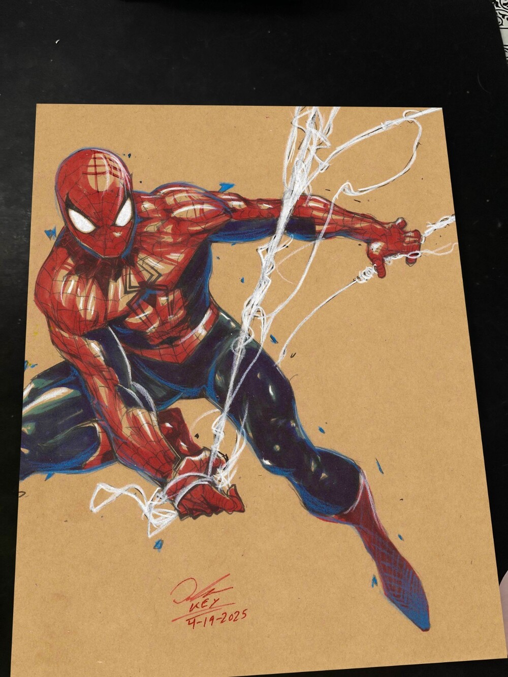 Spider-Man Art Print Signed 8.5x11 | Art by Keyeske